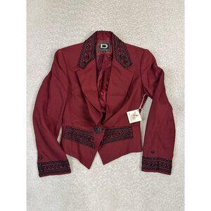 NWT Double‎ D Ranch Wear Jacket Blazer Worsted Wool Sz 4 Western Boho Concert